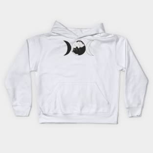 Tripple moon cat Kids Hoodie